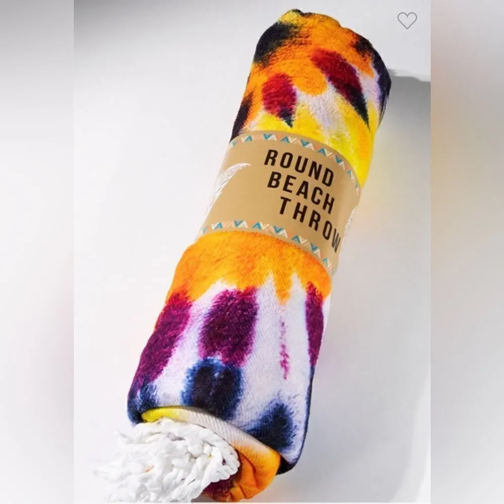 Newport Round Beach Towel, Tie-Dye